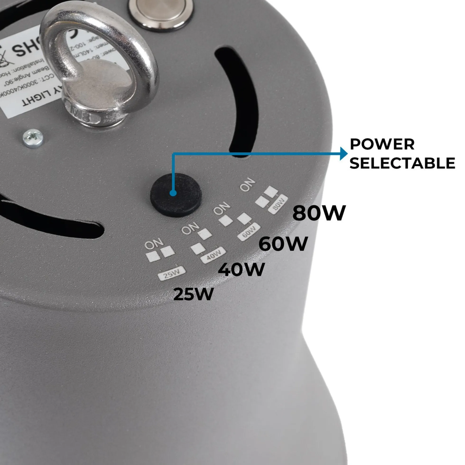 Campana LED comercial CCT - (25W / 40W / 60W / 80W) - Difusor policarbonato - UGR19 - Driver Lifud