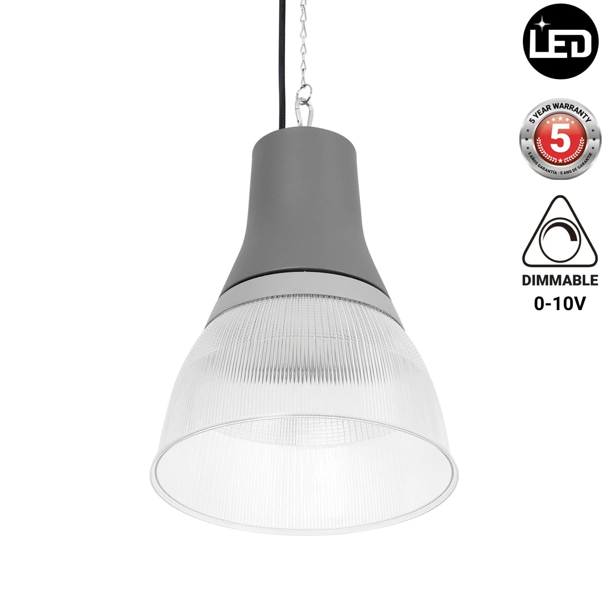 Campana LED comercial CCT - (25W / 40W / 60W / 80W) - Difusor policarbonato - UGR19 - Driver Lifud