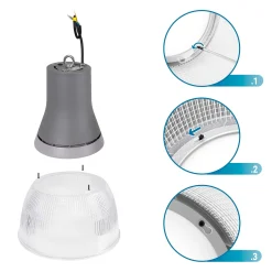 Campana LED comercial CCT - (25W / 40W / 60W / 80W) - Difusor policarbonato - UGR19 - Driver Lifud