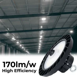 Campana LED UFO industrial 150W - CCT - 170lm/W - Driver LIFUD - IP65 - 10 años garantía