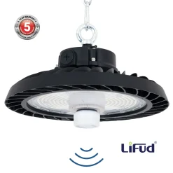 Campana LED UFO industrial 200W - CCT - Con sensor de movimiento - 170lm/W - Driver LIFUD - IP65 - 5 años garantía