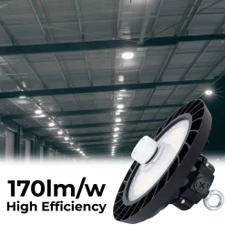 Campana LED UFO industrial 150W - CCT - Con sensor de movimiento - 170lm/W - Driver LIFUD - IP65 - 5 años garantía
