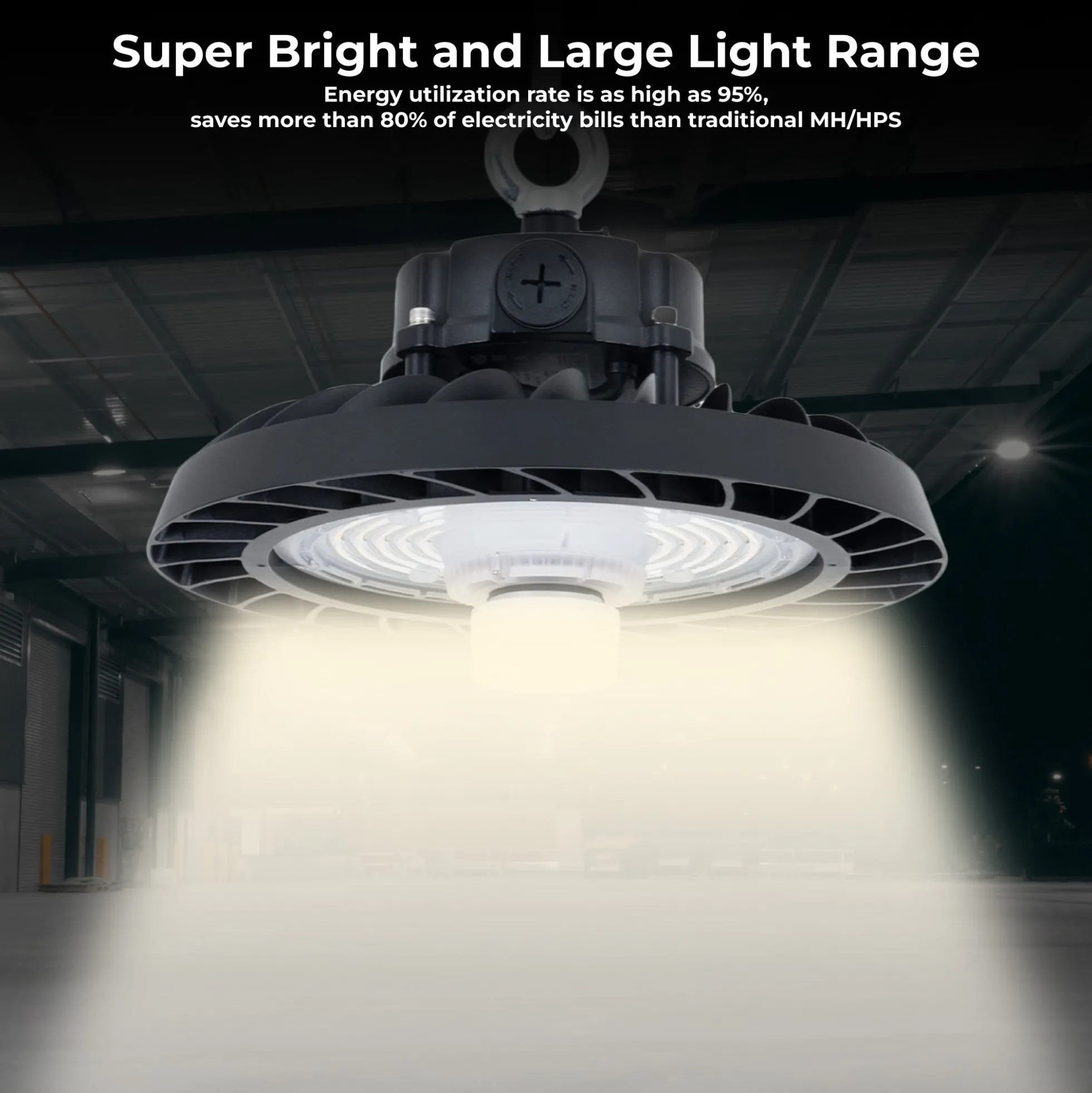 Campana LED UFO industrial 150W - CCT - Con sensor de movimiento - 170lm/W - Driver LIFUD - IP65 - 5 años garantía