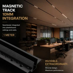Carril magnético de integración/trimless - 10mm - 1 metro - 48V