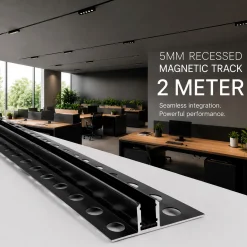 Carril magnético de integración/trimless - 5mm - 2 metros - 24V