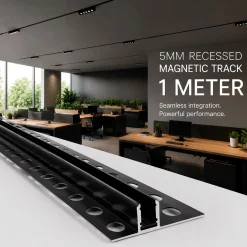 Carril magnético de integración/trimless - 5mm - 1 metro - 24V