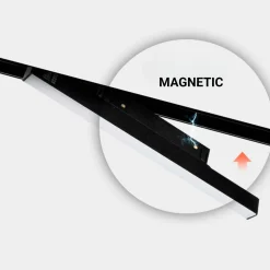Carril magnético empotrable - Plástico - 20 mm - 48V - 2 m