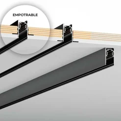 Carril magnético 20mm empotrable 48V - 1 metro