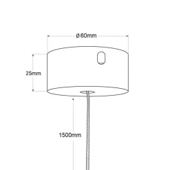 Carril magnético 48V + kit de suspensión - 2 metros