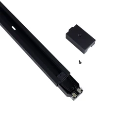 Carril monofásico de PVC para focos LED - Superficie - 2 metros