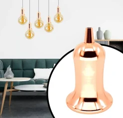 Casquillo E27 Bronce Rosado Campana Vintage Series