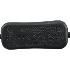 Casquillo E27 con cable de PVC, interruptor y enchufe