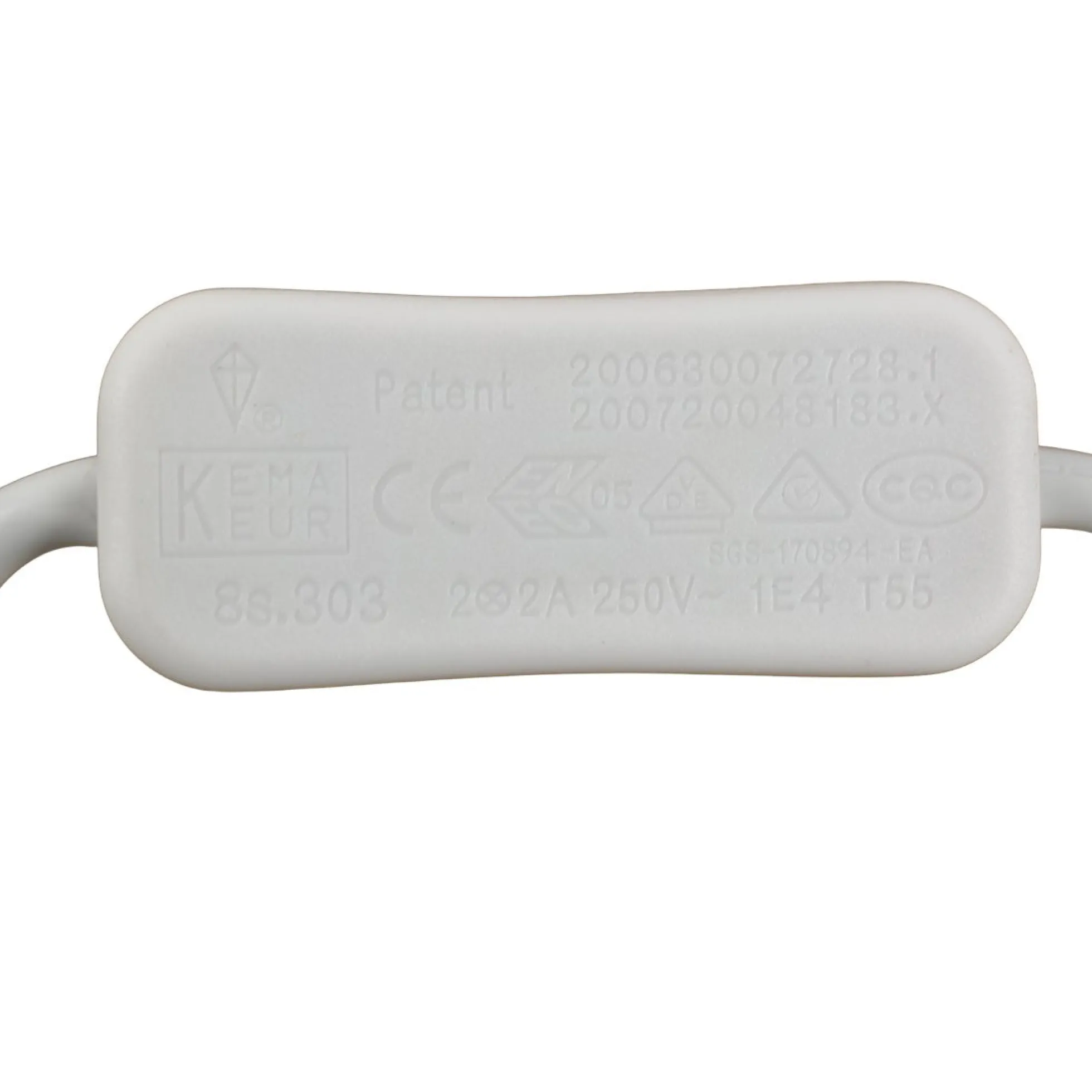 Casquillo E27 con cable de PVC, interruptor y enchufe