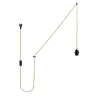 Casquillo E27 con cable de yute trenzado, interruptor y enchufe