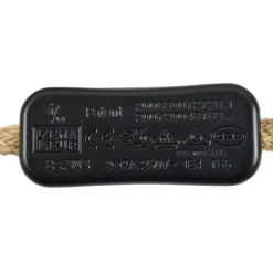 Casquillo E27 con cable de yute trenzado, interruptor y enchufe