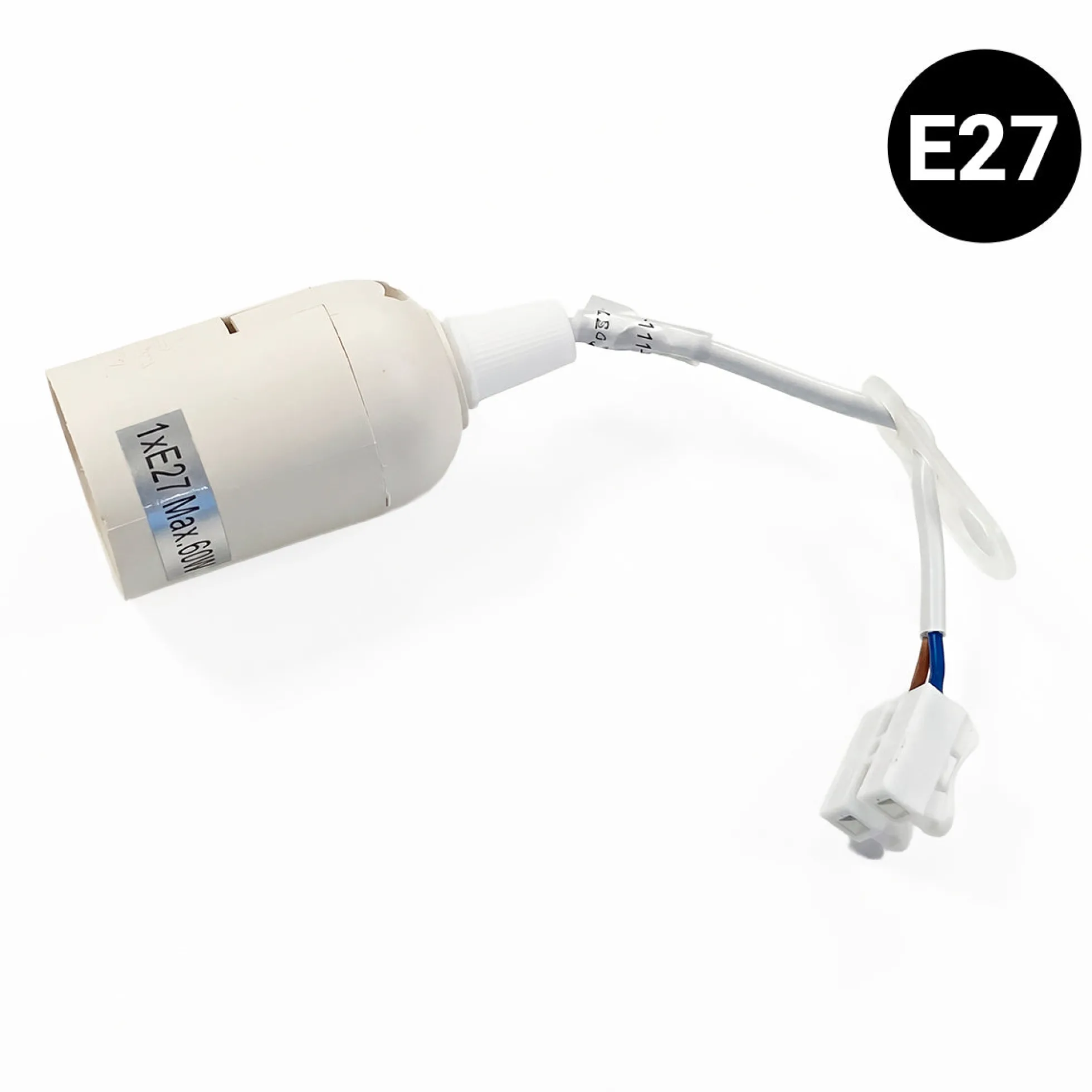Casquillo E27 con conector rápido - Ideal para obras