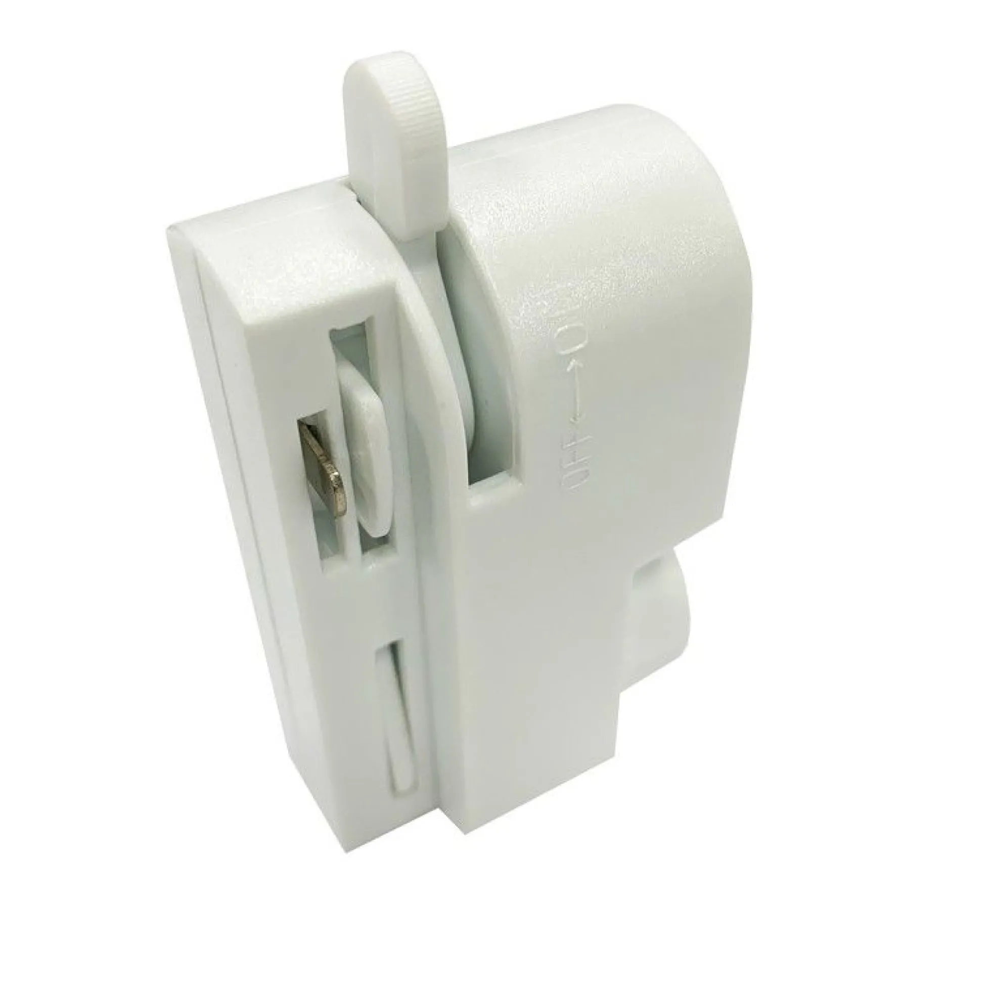 Conector adaptador a carril monofásico para luminarias