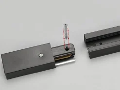 Conector de inicio para carril monofásico de superficie