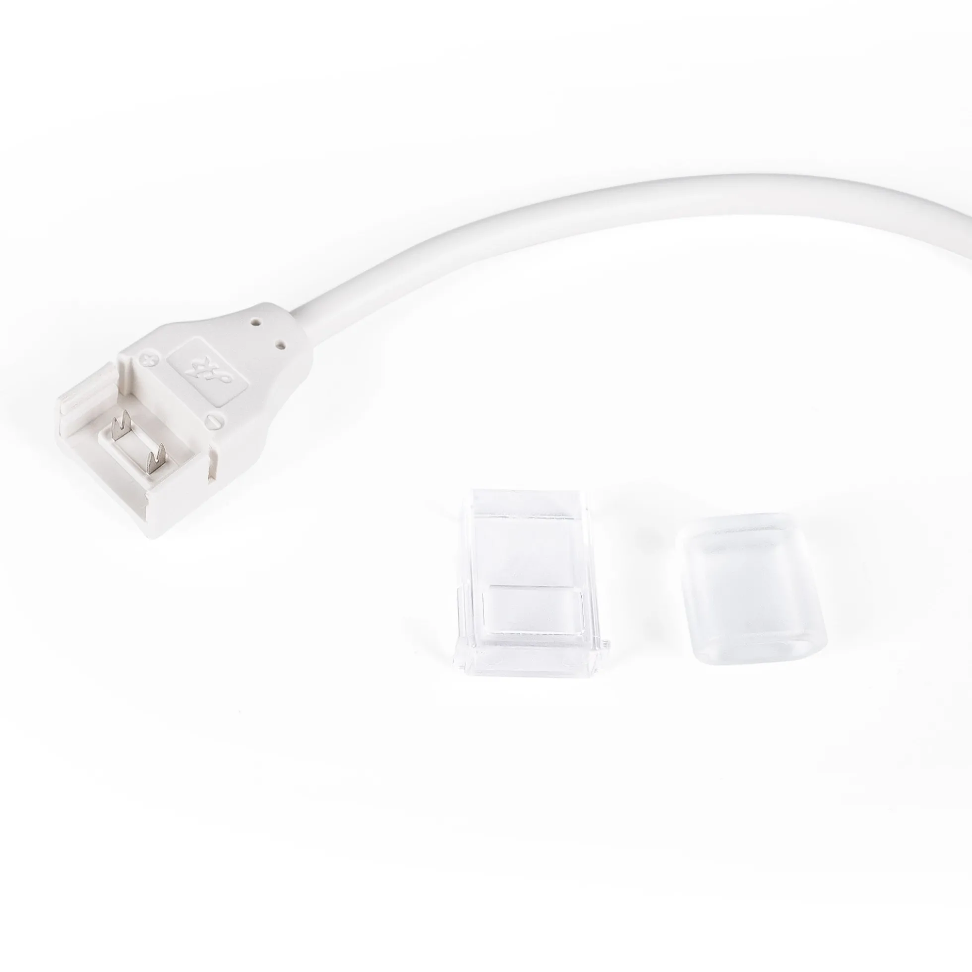 Conector de inicio + Tapón final para tira LED Monocolor IP65 - 10mm