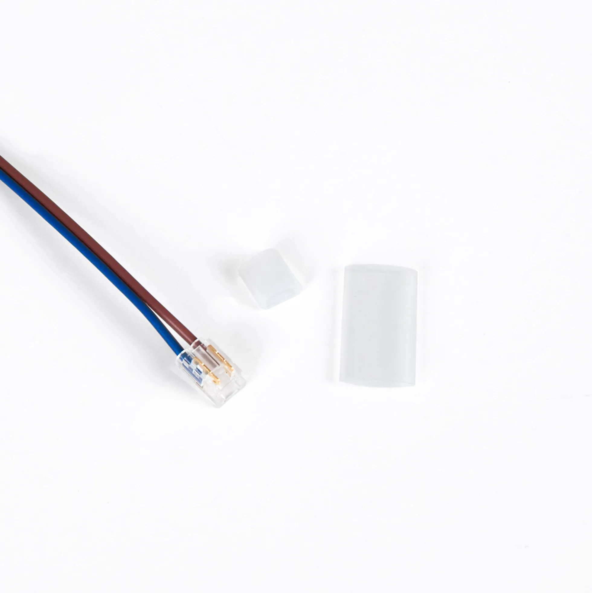 Conector de inicio + Tapón final para tira LED - 6,5mm - IP44