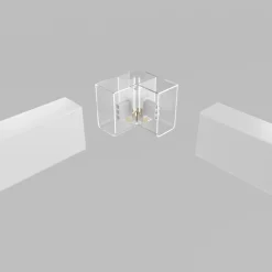 Conector en V para hexágono - 90° - 2,2 cm