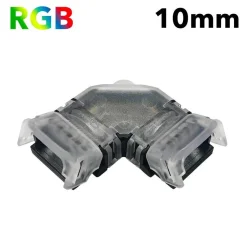 Conector esquina en "L" tira LED SMD RGB 12V / 24V- 4 pines - Tira 10mm