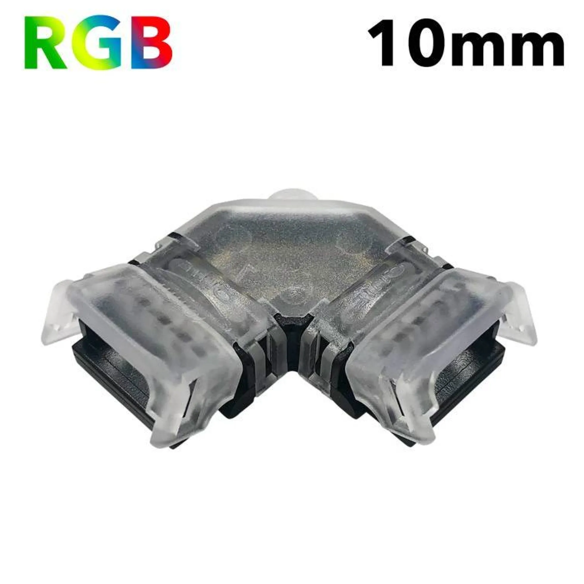Conector esquina en "L" tira LED SMD RGB 12V / 24V- 4 pines - Tira 10mm