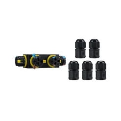 Conector impermeable en F - 3P - IP68 - 0,5-2,5mm² - 24A - T105