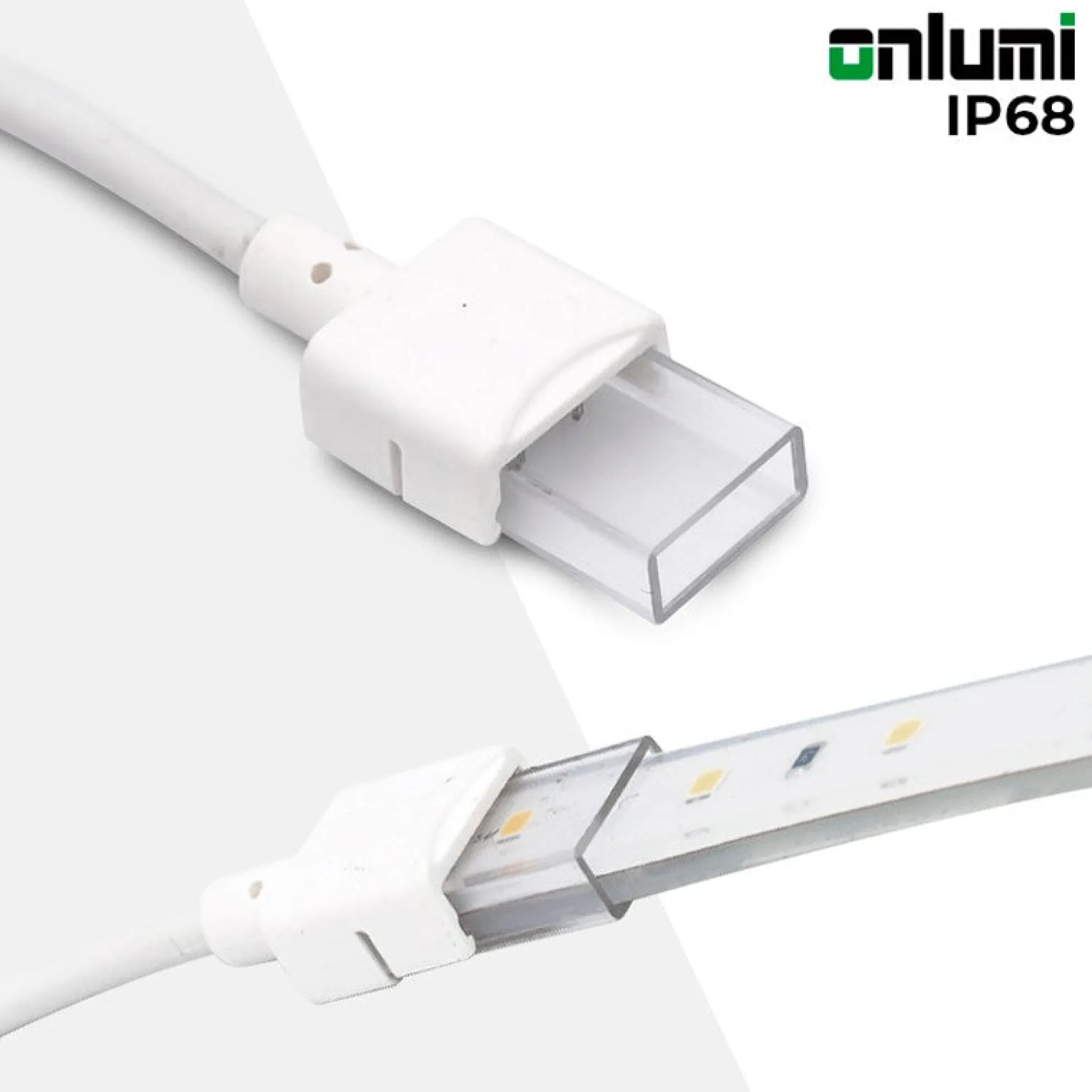 Conector inicio tira LED estanco 10mm - 2 pines - IP68