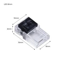 Conector rápido CLIP 2 pin - Tira a cable PCB 8mm IP20 máx. 24V