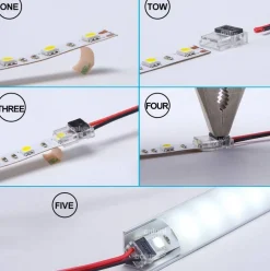 Conector rápido CLIP 2 pin - Tira a cable PCB 8mm IP20 máx. 24V