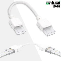 Conector tira LED estanco con cable - 2 pines - Tira 10 mm - IP68