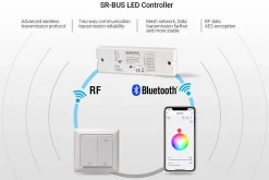 Controlador Bluetooth 12-24V monocolor + CCT + RGBW + RGBCCT  4 en 1 - SUNRICHER
