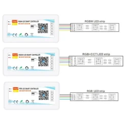 Controlador LED WIFI RGBW 12/24V 4 canales 4A/CH
