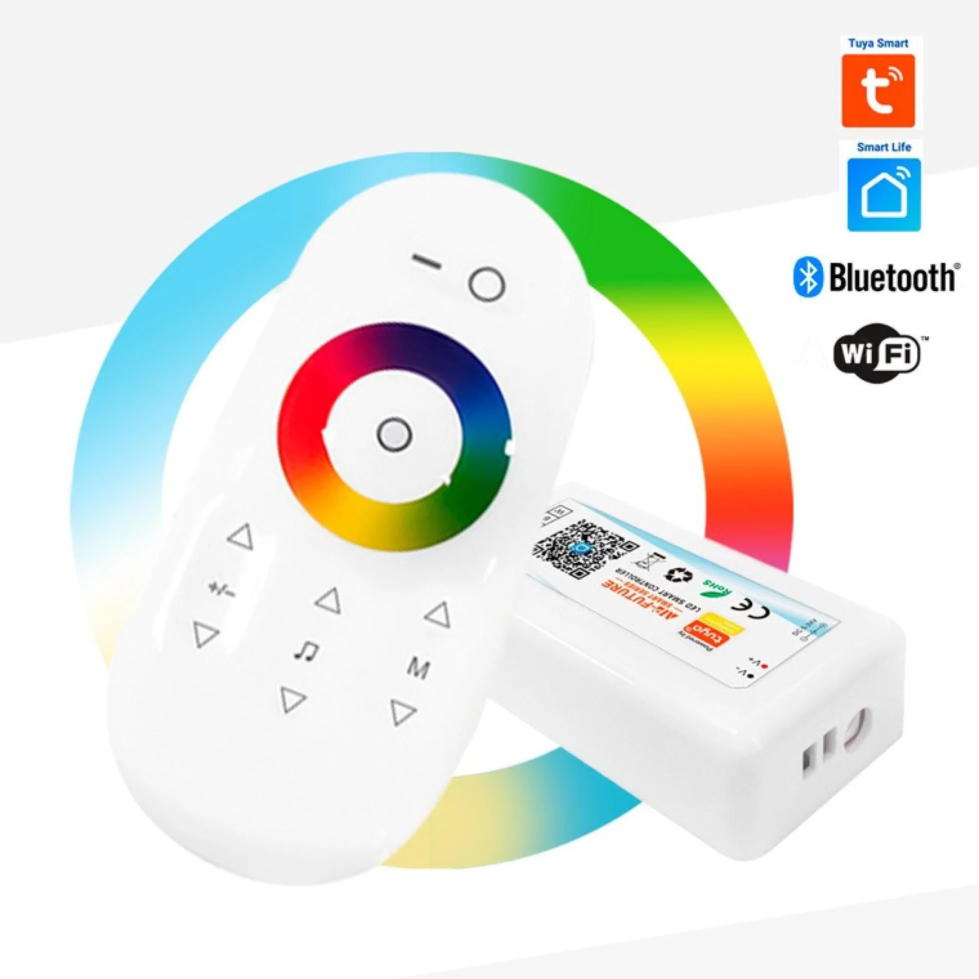 Controlador LED WIFI RGBW 12/24V 4 canales 4A/CH