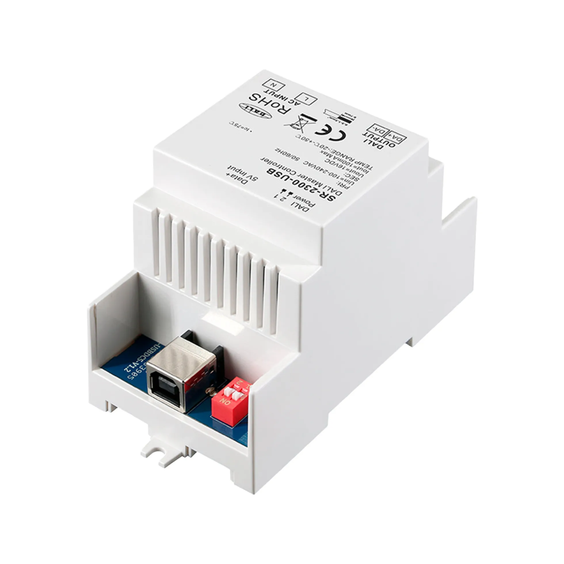 Controlador maestro DALI para carril DIN - USB - 64 dispositivos