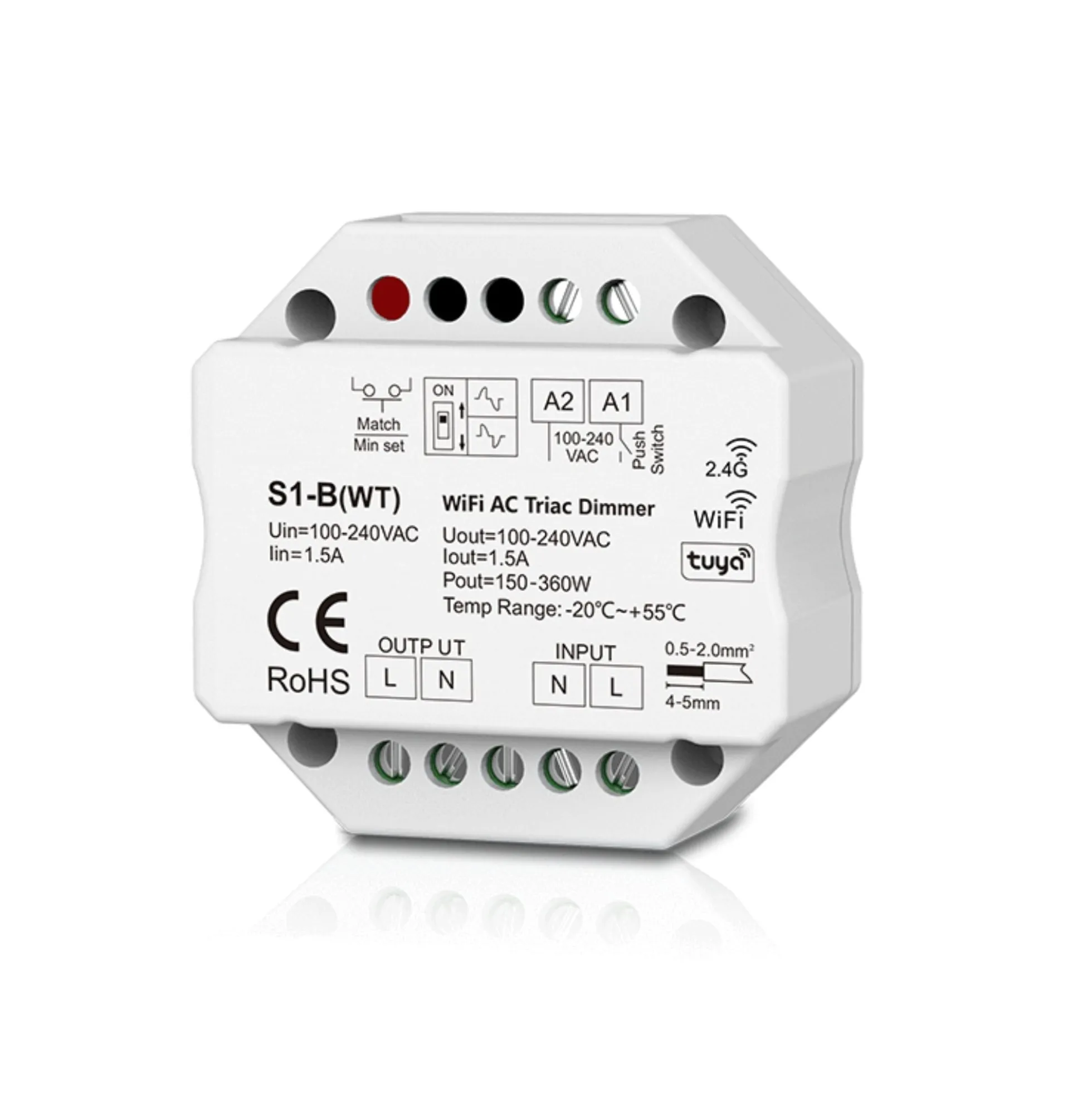 Controlador MINI - TRIAC - WiFi+RF - 100-240V AC - TUYA - Skydance