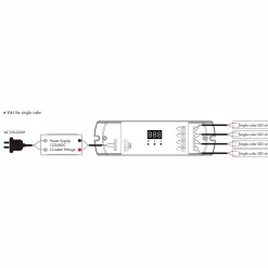 Controlador monocolor/ CCT/ RGB/ RGBW 12-24V DC - 4 canales - Programable - RF 2.4GHz - Skydance