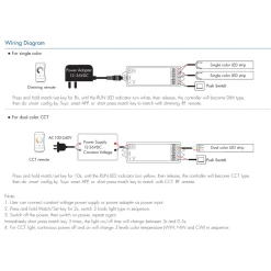 Controlador Monocolor / CCT - 12-36V DC - WiFi+RF - TUYA - Skydance