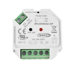 Controlador monocolor DALI y PUSH Dimmer - 400W - 1 canal - 100-240V AC - Sunricher