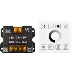 Controlador MONOCOLOR para tiras LED con panel táctil RF - 5-24V/DC
