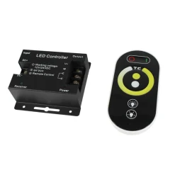 Controlador / regulador de temperatura de color y mando RF para tira LED CCT 12/24V-DC 12A