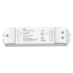 Controlador RGBW / RGB / CCT / Monocolor 12-48V DC - 20A (5A/canal) - RF 2.4G - PUSH Dimmer - Skydance