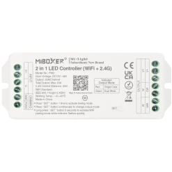 Controlador tira LED 2 en 1 - Monocolor/Dual White - 12/48VDC - 20A - 2.4G - WiFi - Milight