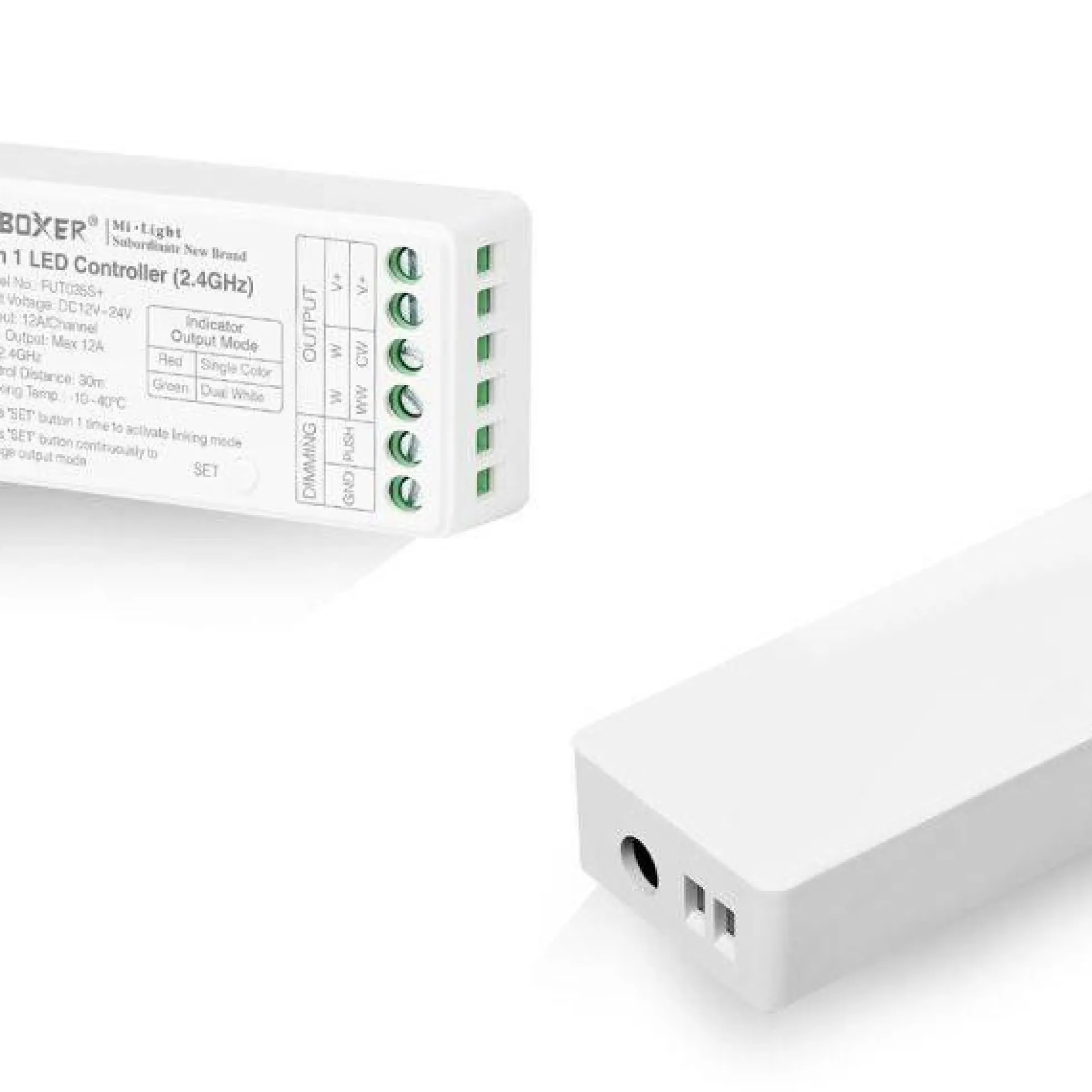 Controlador tira LED 2 en 1- Monocolor - Dual White - 12/24V DC - 2.4G - MiBoxer - FUT035S+