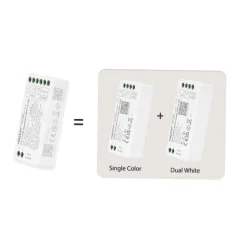 Controlador tira LED 2 en 1- Monocolor - Dual White - 12/24V DC - 2.4G - WiFi - MiBoxer - FUT035W+