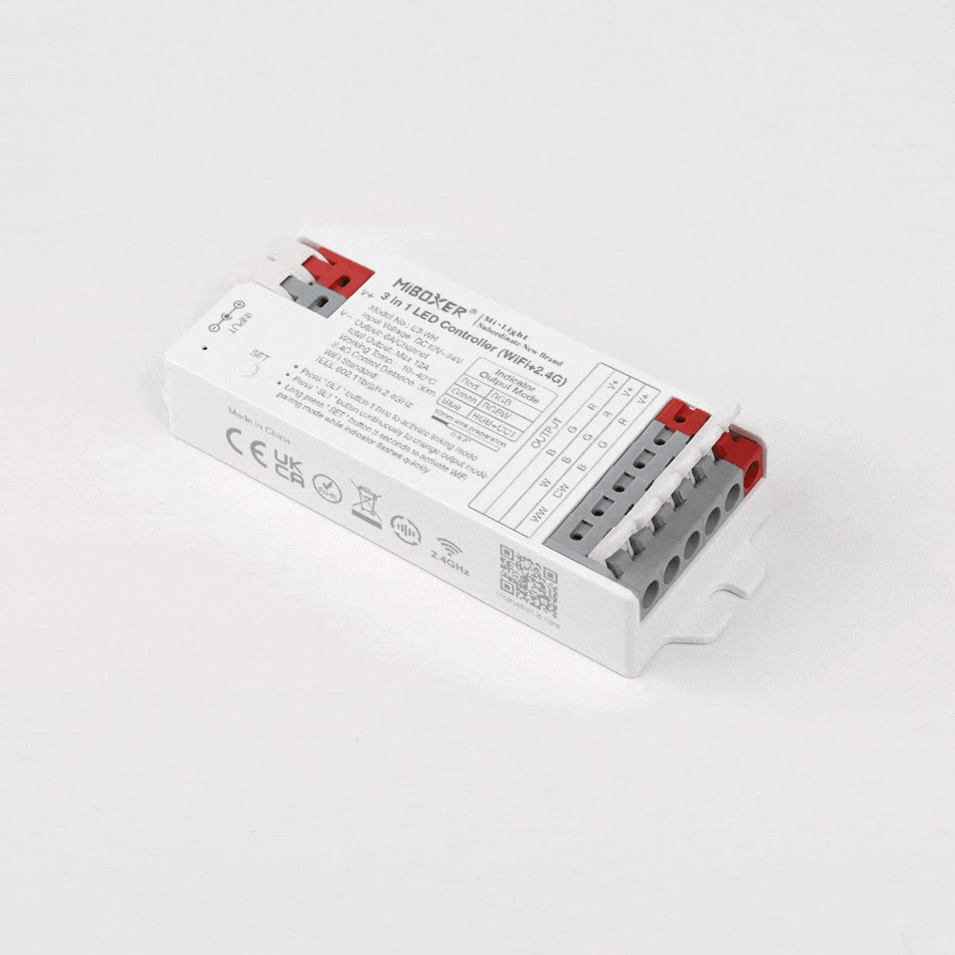 Controlador tira LED 3 en 1- RGB / RGBW / RGB+CCT - 12/24V DC - 2.4GHz+ WiFi - Mi Boxer - E3-WR