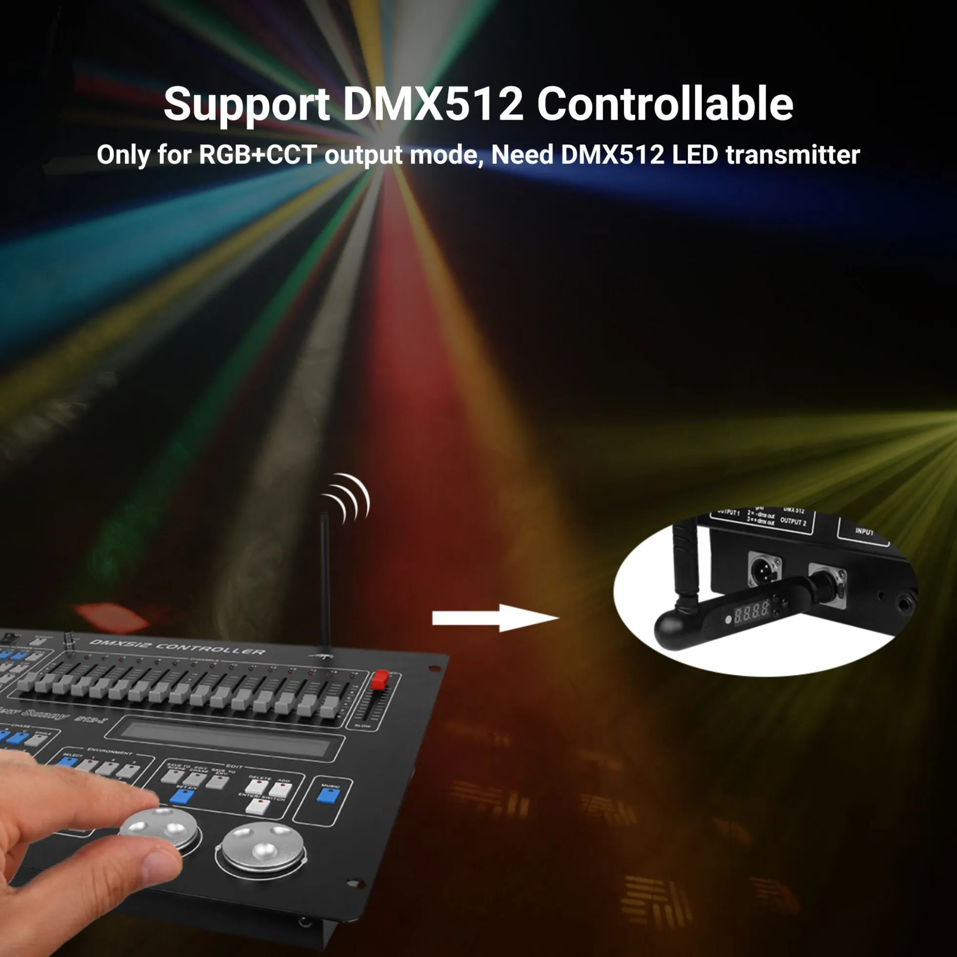 Controlador tira LED 3 en 1- RGB / RGBW / RGB + CCT - 12/24V DC - 2.4GHz - Mi Boxer - E3-RF