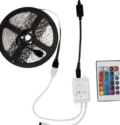Controlador Tira LED RGB 2 Amp por canal, Control Remoto IR 24 Teclas
