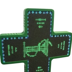 Cruz de farmacia LED RGB multicolor programable P6 - Exterior